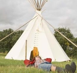 PVC Plastic Pipe Used as Tipi Frame Poles